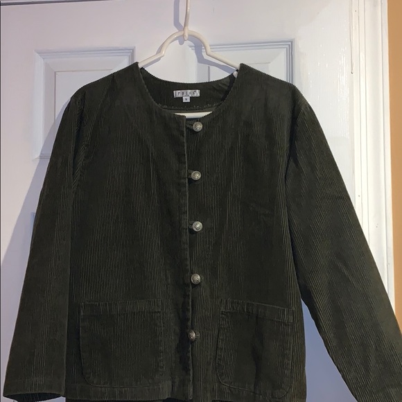 Focus vintage dk green corduroy 2 piece skirt set - Picture 2 of 4